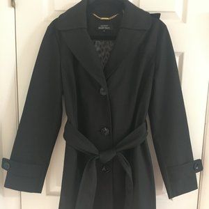 Black hooded, Ellen Tracy trench coat